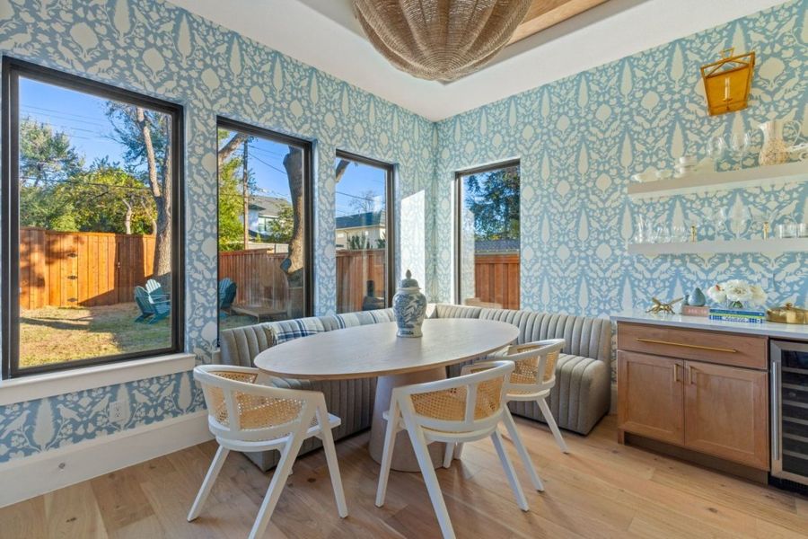 Furnished interior in a model home at Bluff Hollow in Plano (Image 4).