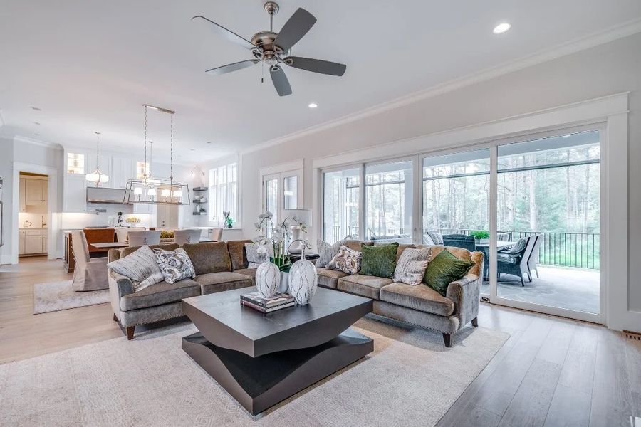 Furnished interior in a model home at North Ridge Country Club in Raleigh (Image 18).