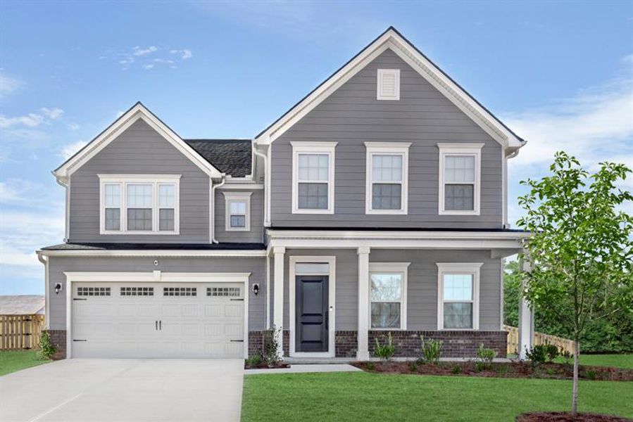 Front exterior of a home in the Canterbrook Farms 2-Story community, located in Fountain Inn, SC (Image 2). Front exterior of a home in the Canterbrook Farms 2-Story community, located in Fountain Inn, SC (Image 2).