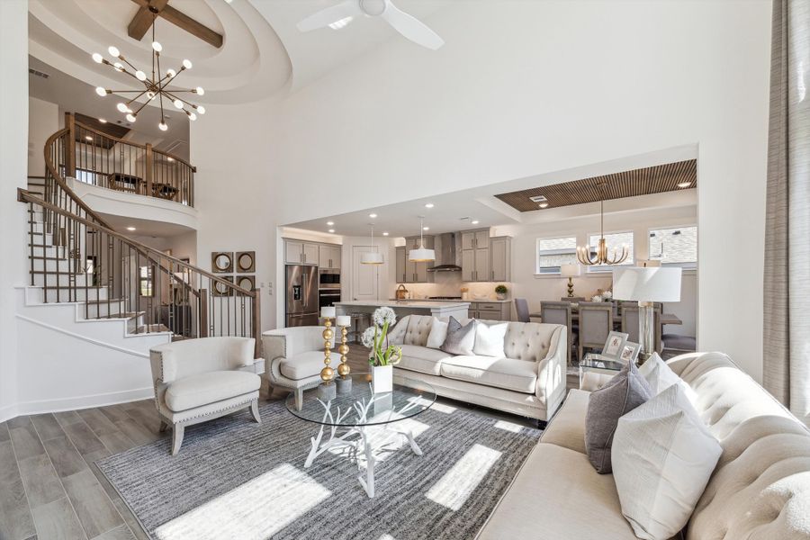 Furnished interior in a model home at The Woodlands Hills – 55' in Willis (Image 7).