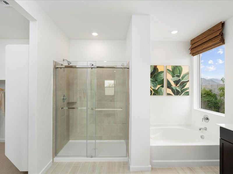 Furnished interior in a model home at Mesquite Mountain Ranch at Frontera in Surprise (Image 25).