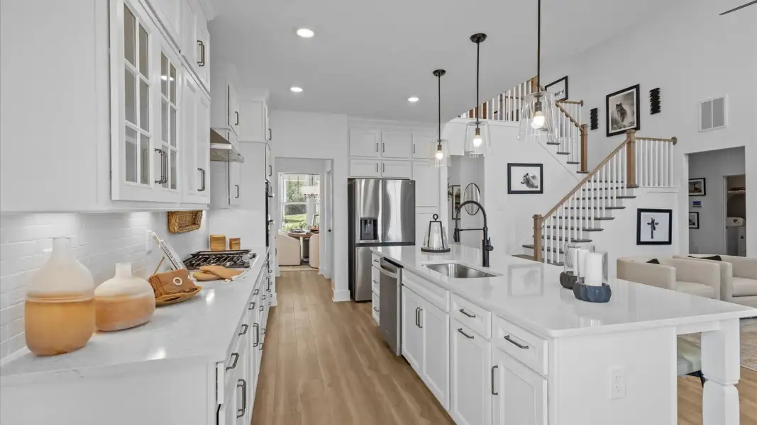 Furnished interior in a model home at Woodland Summit in Simpsonville (Image 27).