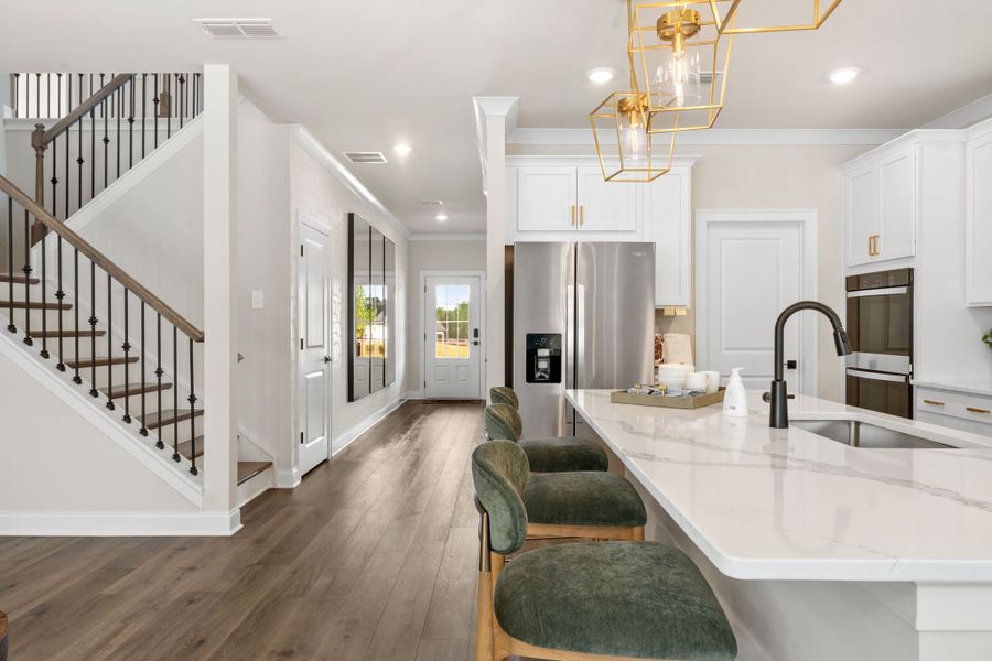 Furnished interior in a model home at River Pointe in Monroe (Image 11). Furnished interior in a model home at River Pointe in Monroe (Image 11).