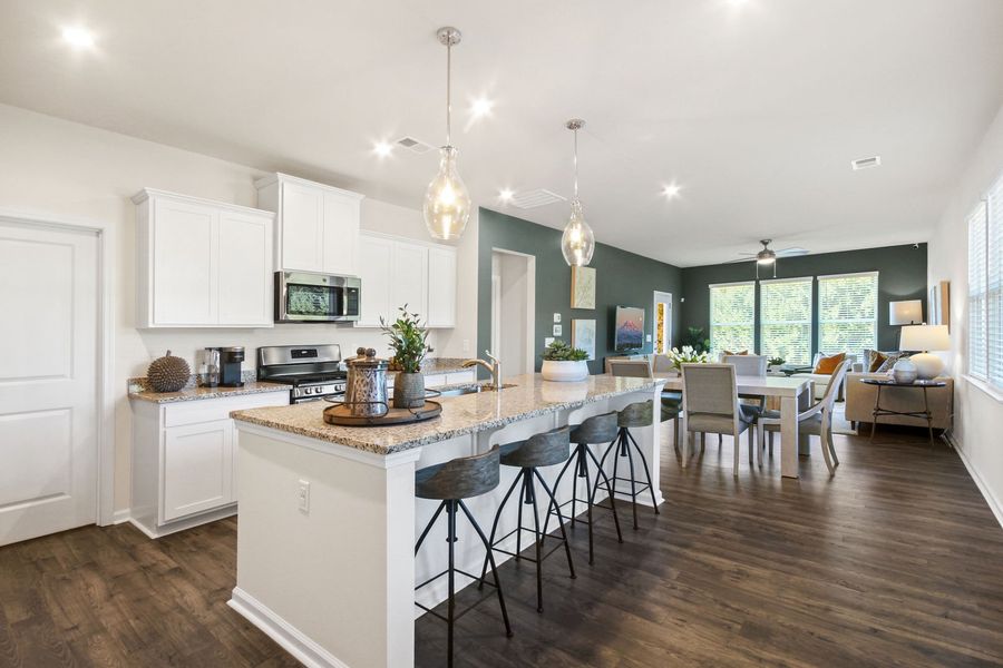 Furnished interior in a model home at Bridgeport Single Family Homes in Greenville (Image 5).
