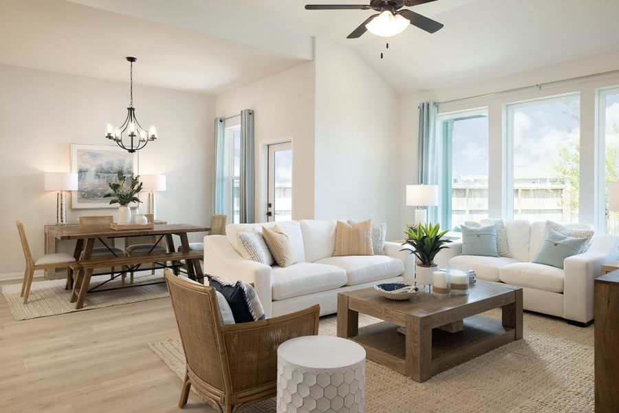 Furnished interior in a model home at Comanche Ridge in San Antonio (Image 13).