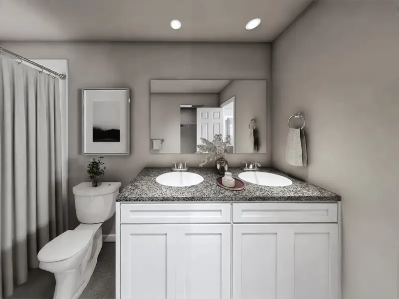 Furnished interior in a model home at Villages of Mayfield in Cleburne (Image 7).