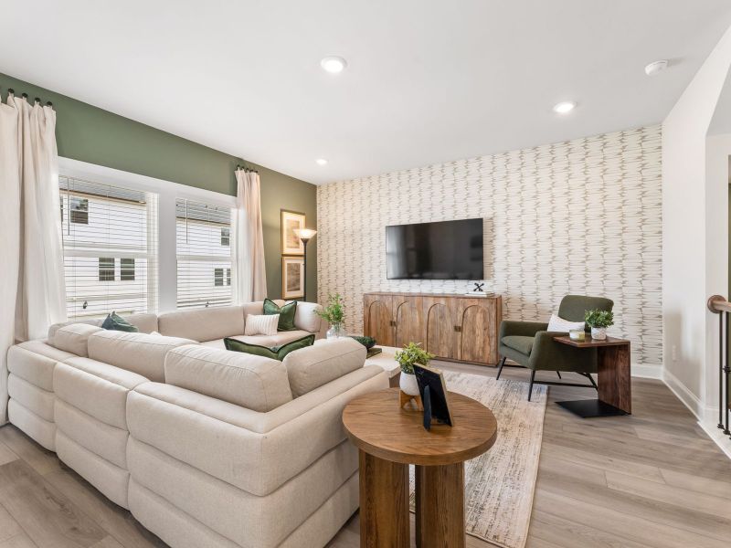 Host movie or game night in the great room.