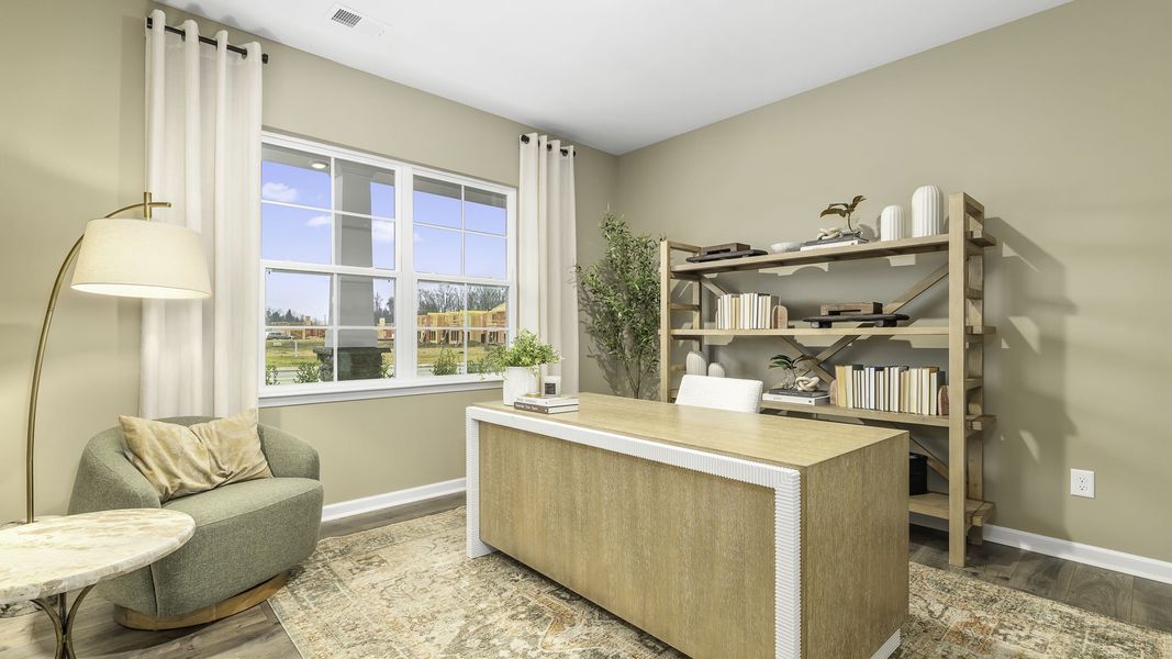 Furnished interior in a model home at The Estates at Edinborough in Gibsonville (Image 4).