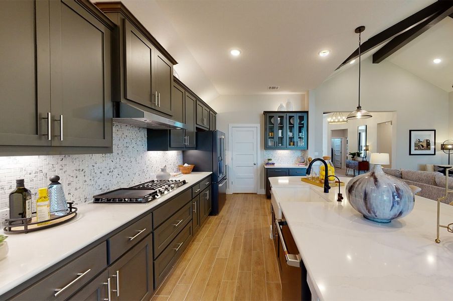 Furnished interior in a model home at The Grove at Blackhawk in Pflugerville (Image 22).