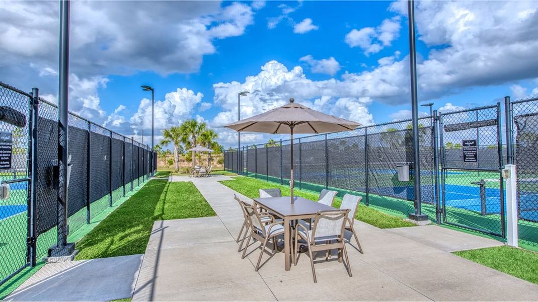 Verdana Village Tennis Court Seating