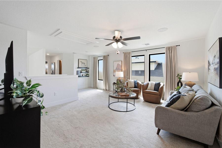 Furnished interior in a model home at Lone Oak in San Antonio (Image 31).