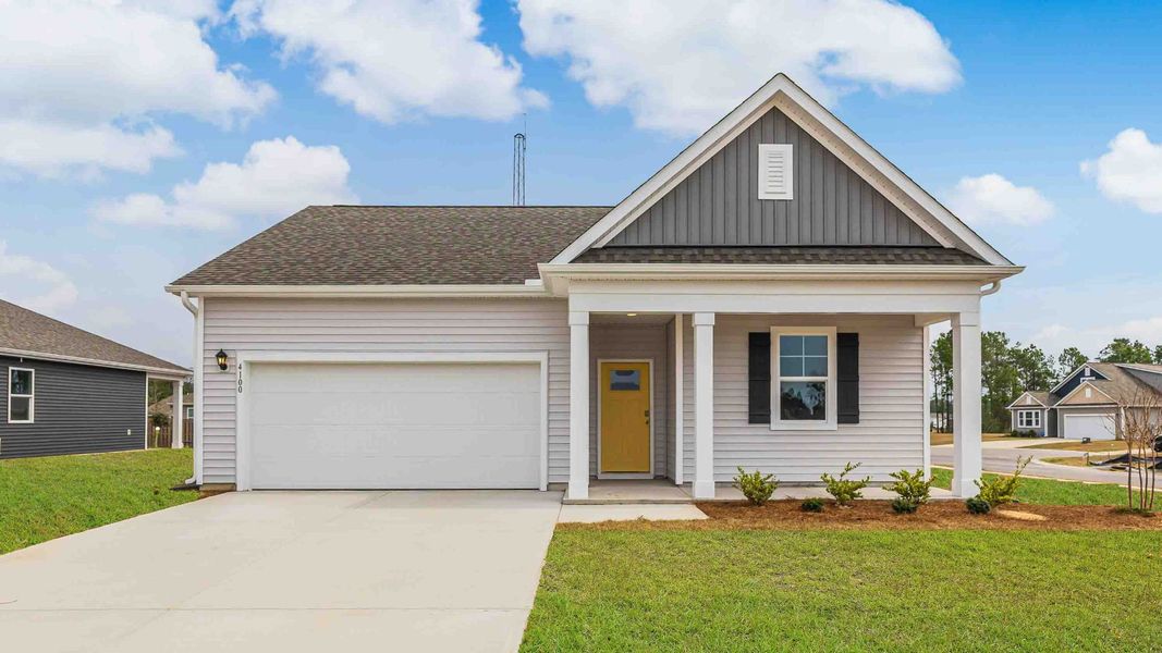 Front exterior of a home in the Patriot Pointe at Towne Pointe community, located in Jacksonville, NC (Image 4). Front exterior of a home in the Patriot Pointe at Towne Pointe community, located in Jacksonville, NC (Image 4).