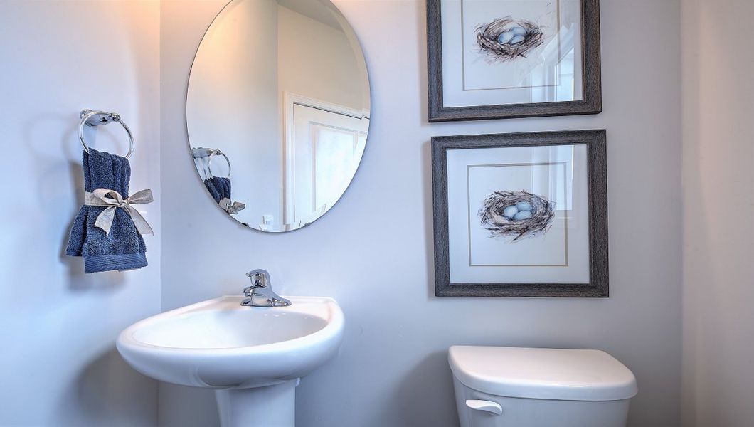 Furnished interior in a model home at Townes at Tap Root Farms in Fletcher (Image 24).