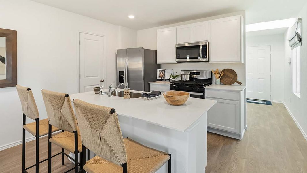 Furnished interior in a model home at Hickory Ridge in Elmendorf (Image 15).
