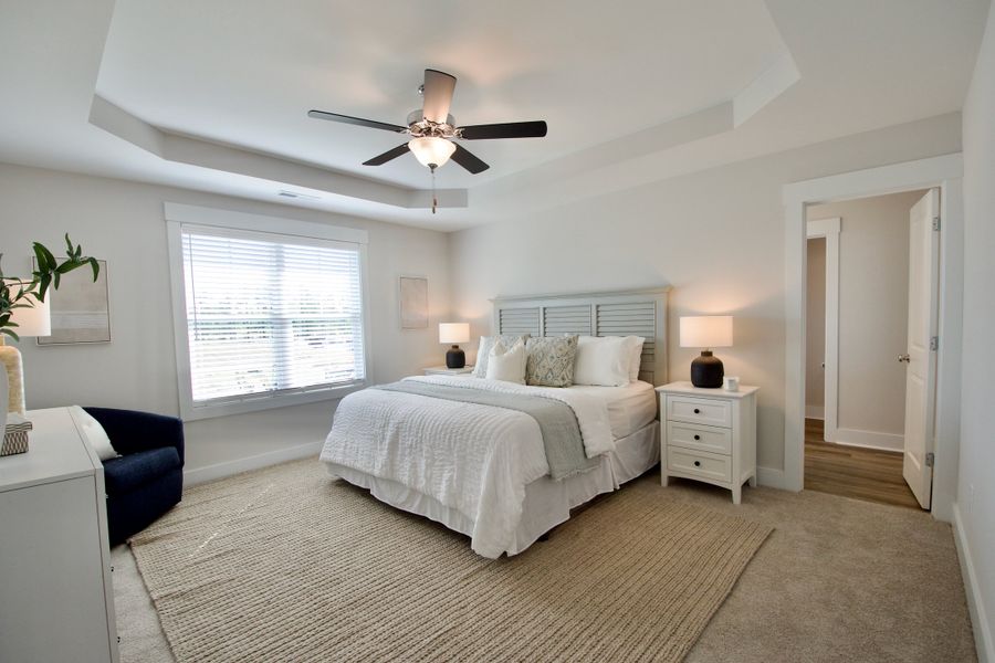 Furnished interior in a model home at River Hills in Shallotte (Image 9).