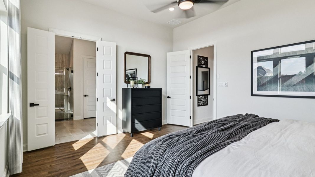 Furnished interior in a model home at Meyer Ranch – Premier in New Braunfels (Image 48).