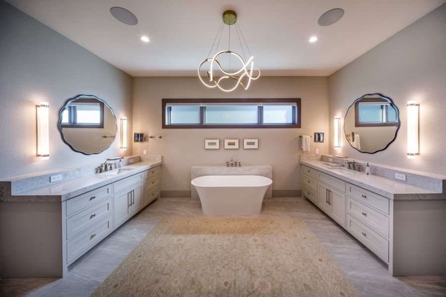 Furnished interior in a model home at Twinwood in Simonton (Image 7).