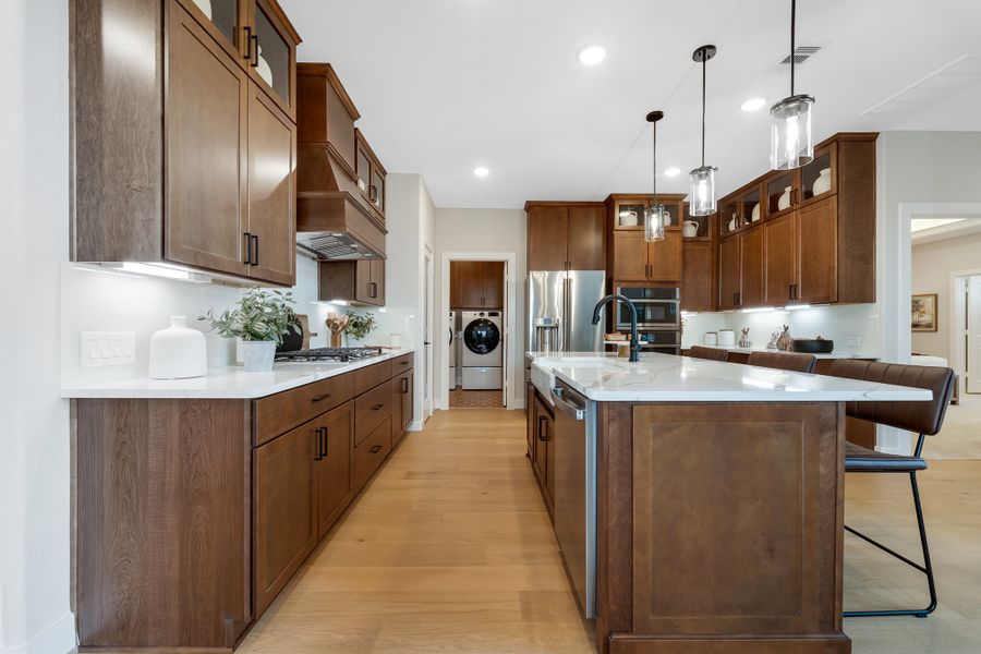 Furnished interior in a model home at Creekhaven in Iowa Colony (Image 10).