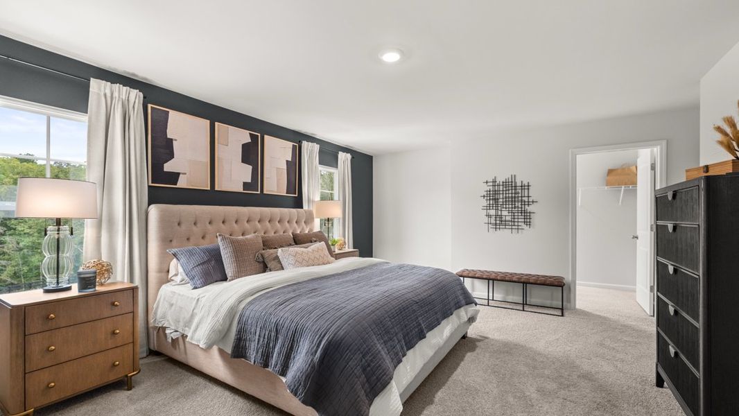 Furnished interior in a model home at Sheffield Highlands in Dallas (Image 37).