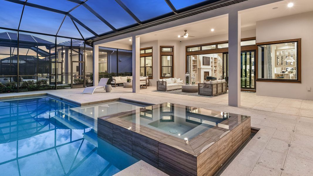 Furnished interior in a model home at Esplanade by the Islands in Naples (Image 23).