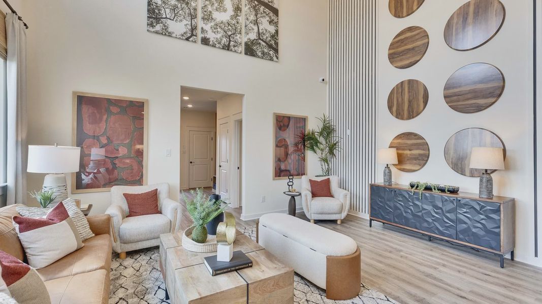 Furnished interior in a model home at Creeks Crossing in Elgin (Image 27).