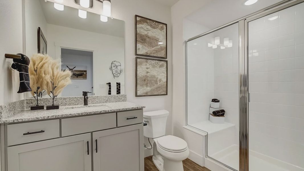 Furnished interior in a model home at Westerly in Erie (Image 24).