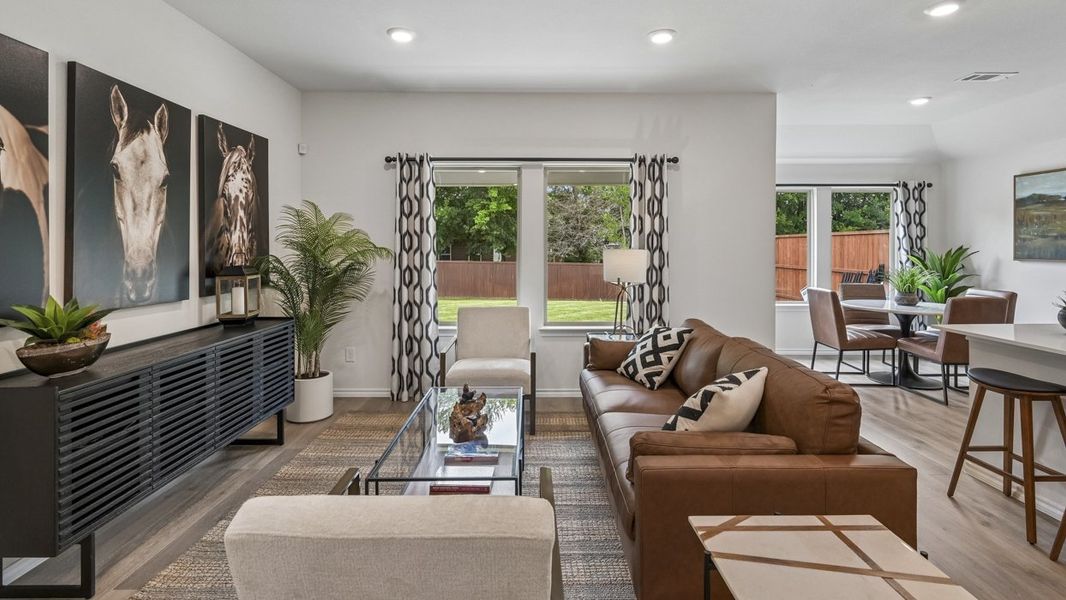 Furnished interior in a model home at Three Oaks in Sherman (Image 7).
