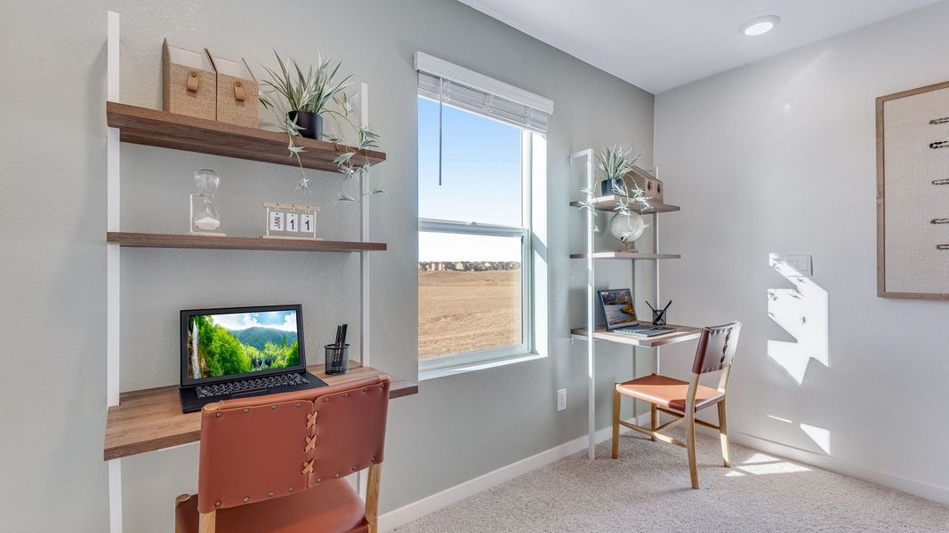 Furnished interior in a model home at Silver Peaks in Lochbuie (Image 21). Furnished interior in a model home at Silver Peaks in Lochbuie (Image 21).