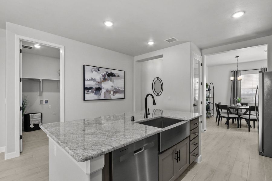 Furnished interior in a model home at Paseo Del Este in El Paso (Image 25).