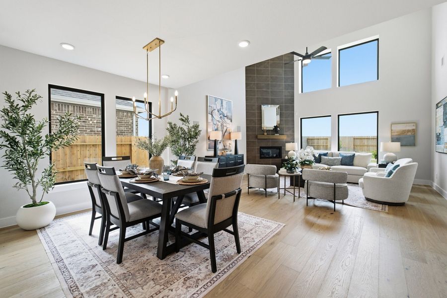 Furnished interior in a model home at Grand Magnolia in Waller (Image 7).