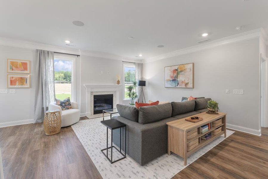 Furnished interior in a model home at Kilburne Village in Greensboro (Image 23).