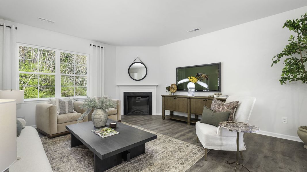 Furnished interior in a model home at Aurora Acres in Snow Camp (Image 15).