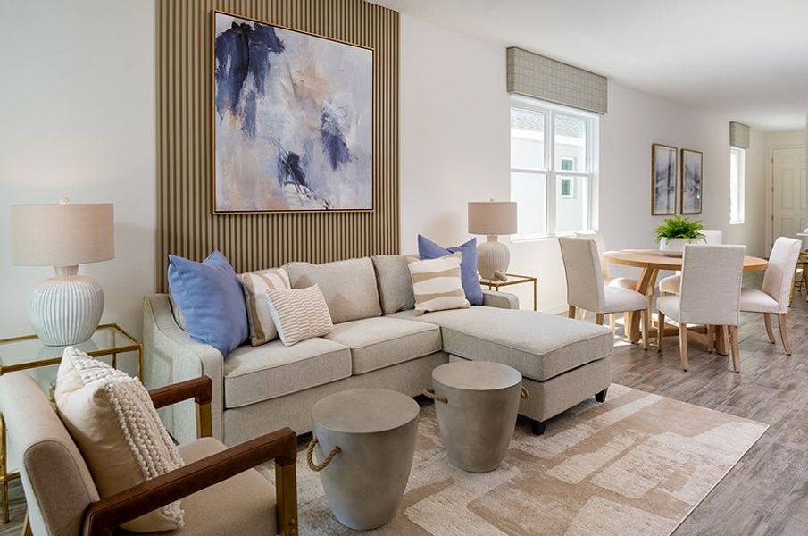 Furnished interior in a model home at Liberty Station Single Family in Orange City (Image 10). Furnished interior in a model home at Liberty Station Single Family in Orange City (Image 10).