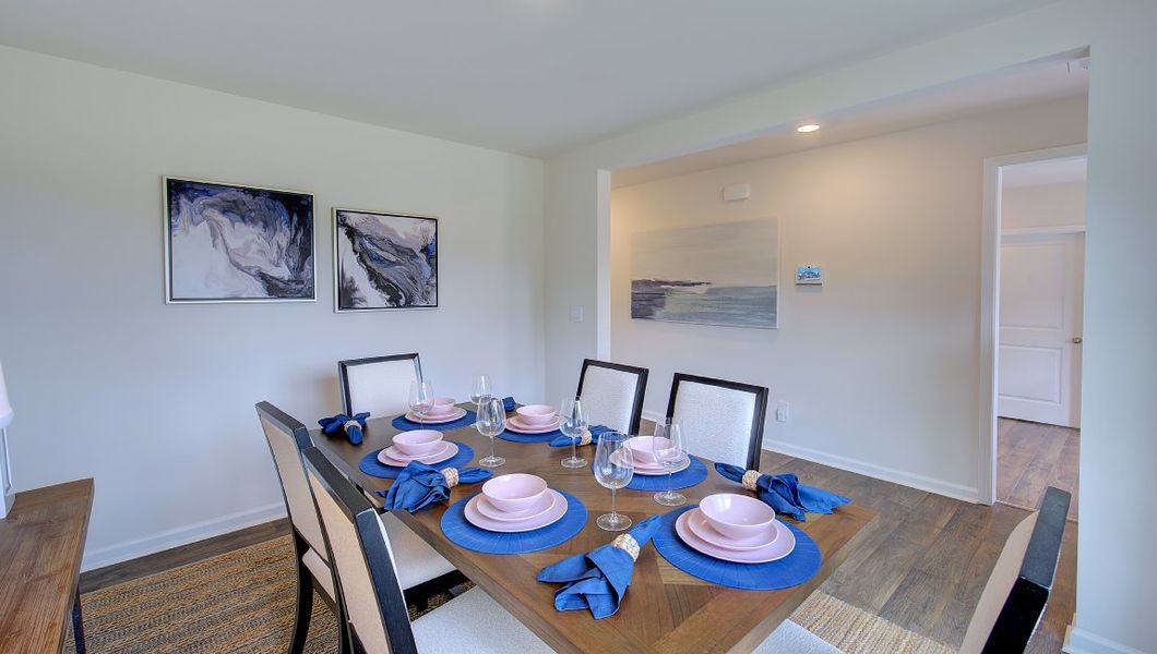 Furnished interior in a model home at Patton Cove in Clyde (Image 4).