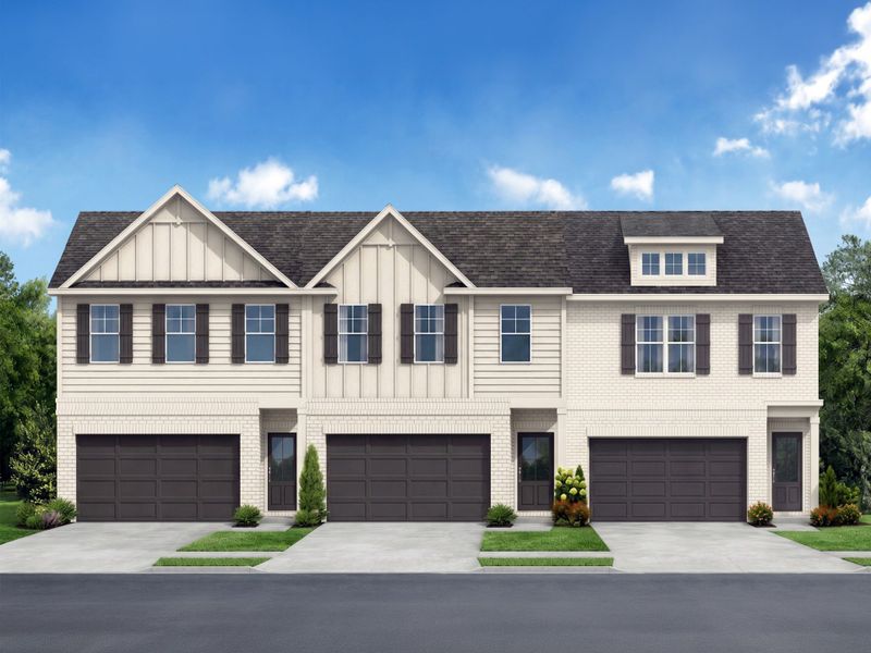 Front exterior of a home in the Thurgood Estates community, located in Snellville, GA (Image 5).