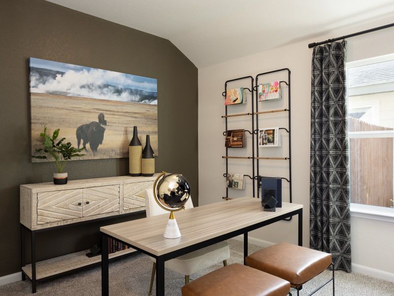 Furnished interior in a model home at Lantana - Classic Series in Marion (Image 6).