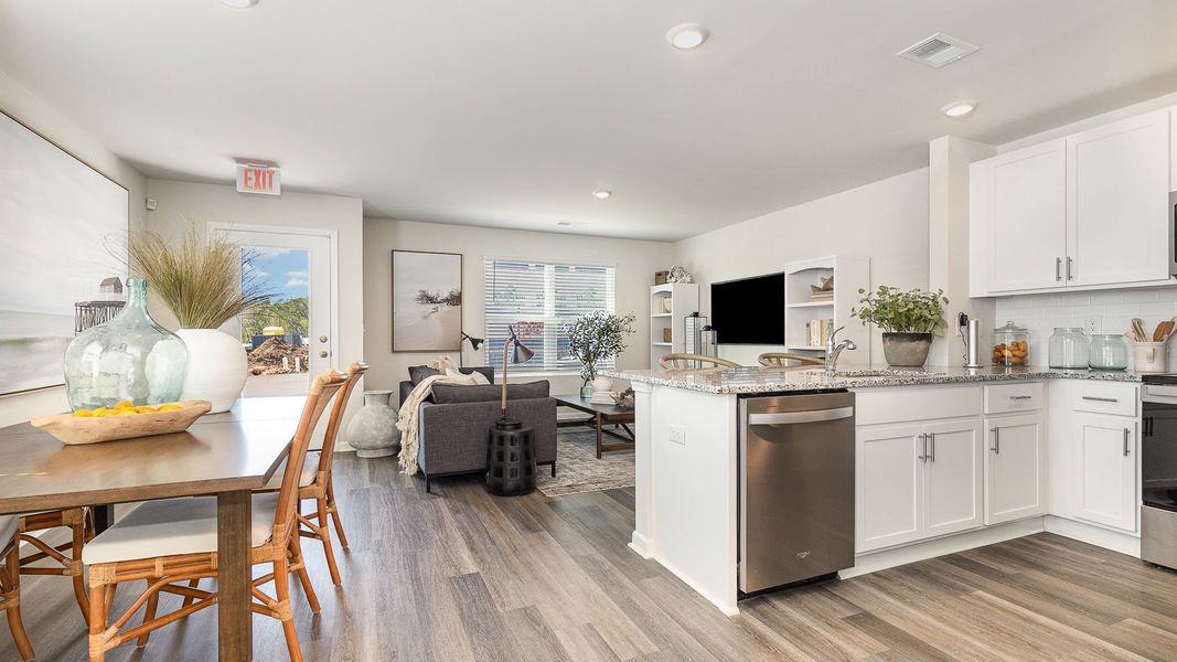 Furnished interior in a model home at The Cove at Glenns Bay in Surfside Beach (Image 6).