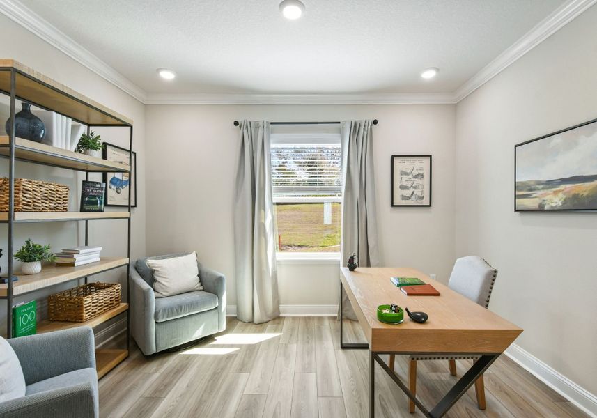 Furnished interior in a model home at Highland Park in Newberry (Image 8).