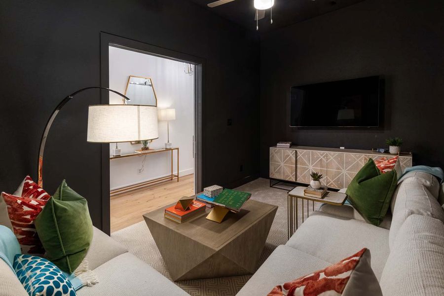 Furnished interior in a model home at The George in Richmond (Image 14).