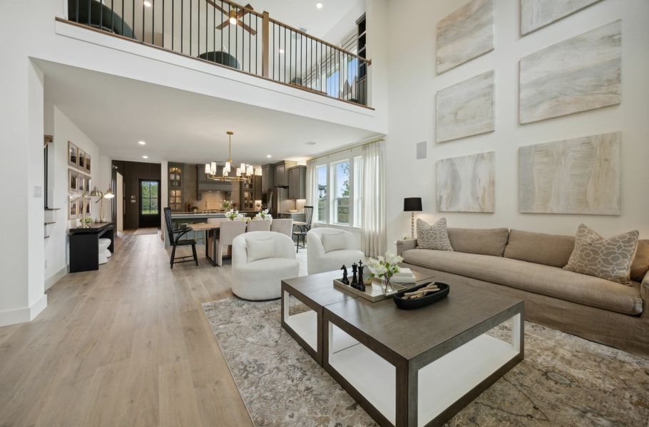 Furnished interior in a model home at Cross Creek Meadows in Celina (Image 17). Furnished interior in a model home at Cross Creek Meadows in Celina (Image 17).