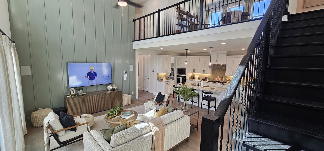 Furnished interior in a model home at Ramble 40s in Celina (Image 27).