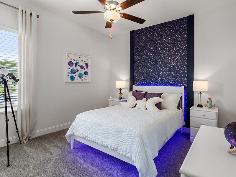 Secondary bedrooms provide space for everyone in your household - Waylyn model home in St. Cloud, FL