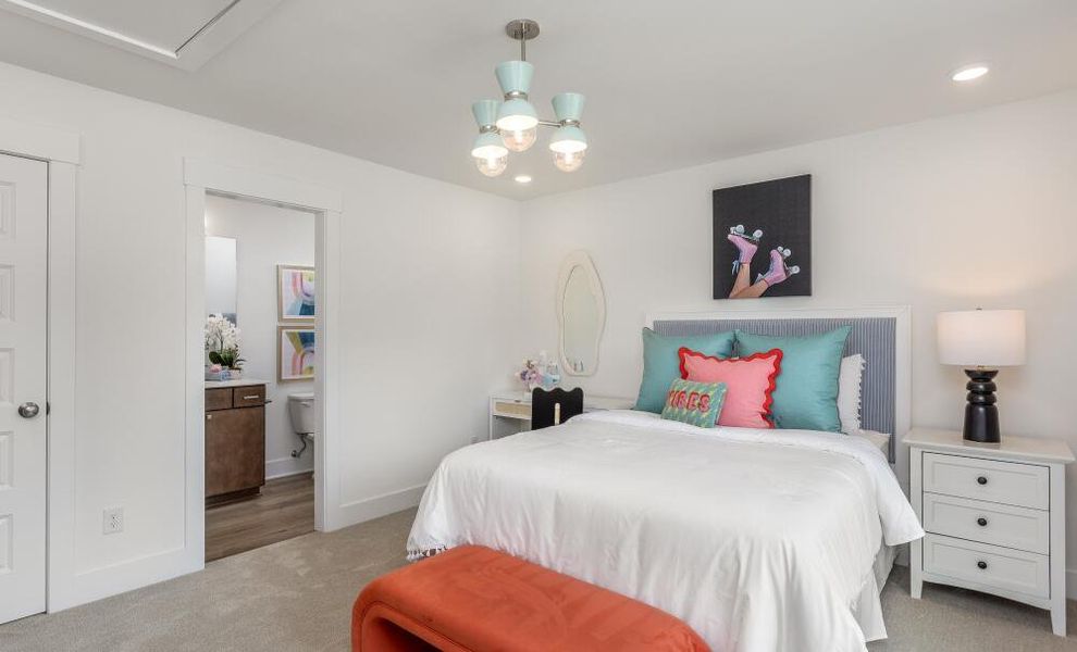 Furnished interior in a model home at Cedar Ridge in Angier (Image 31).