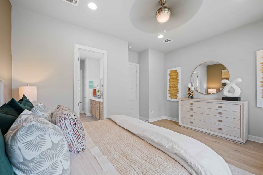 Furnished interior in a model home at Cross Creek in Cedar Park (Image 23).