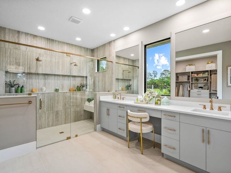 Furnished interior in a model home at Raven's Landing in Vero Beach (Image 23).
