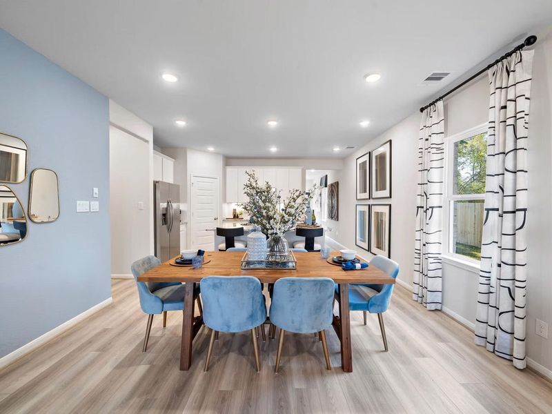 Furnished interior in a model home at Saddle Creek Ranch in Cibolo (Image 11).