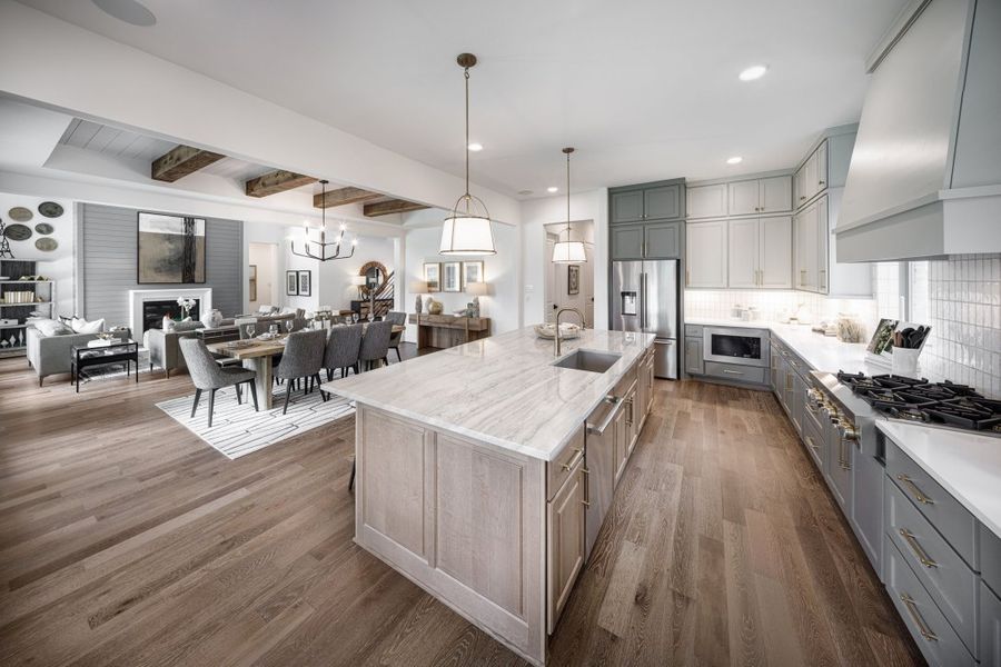 Furnished interior in a model home at The Highlands in Porter (Image 30).