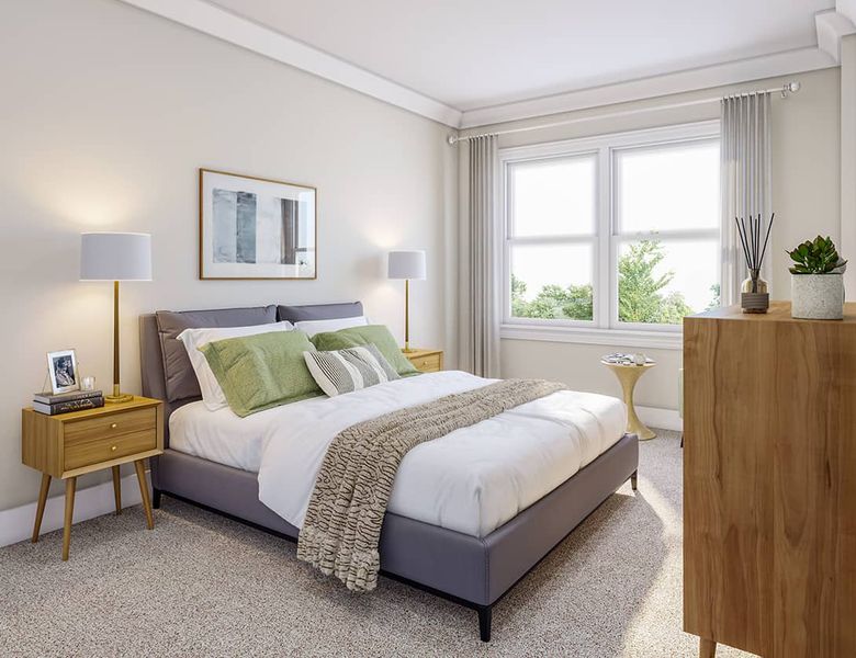 Furnished interior in a model home at Chatham Park in Pittsboro (Image 59).