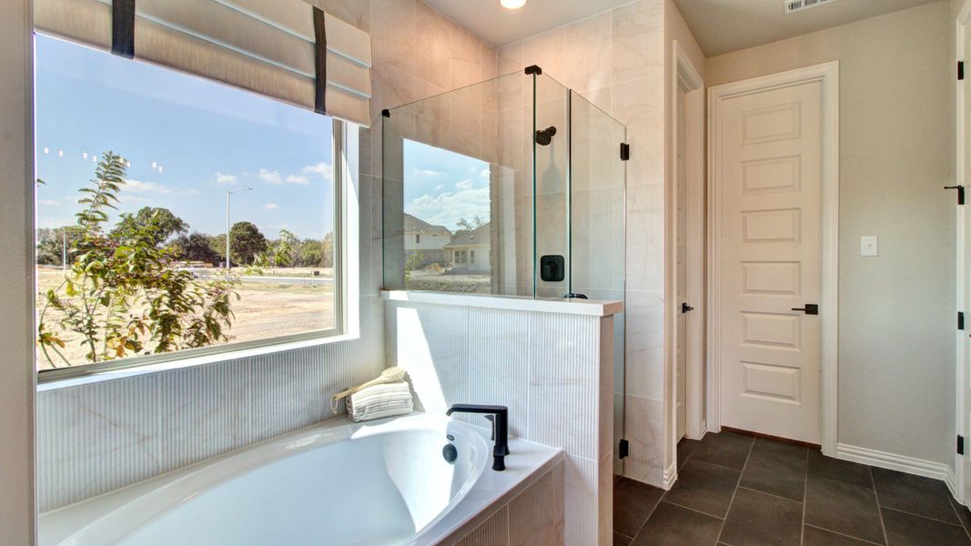 Furnished interior in a model home at Clear Creek in New Braunfels (Image 31).