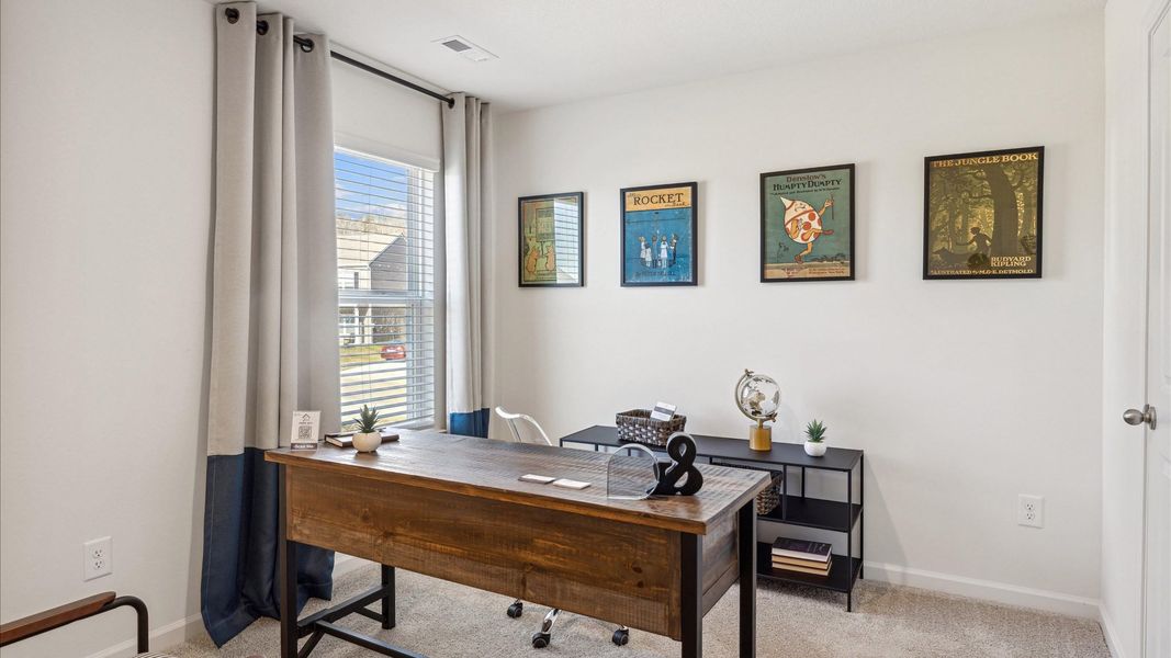 Furnished interior in a model home at The Hideaway at Fox Meadows in Bluff City (Image 23).